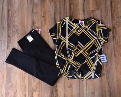 Abstract Strip Top: $65.00