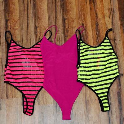 Hot green & black body suite Size S: $55.00