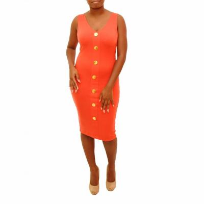 Aurora red Junior Dress with Buttons  Size M: $95.00